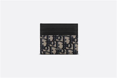 dior cardholder oblique|Dior Card Holder Oblique Jacquard (3 Card Slot) Beige/Black.